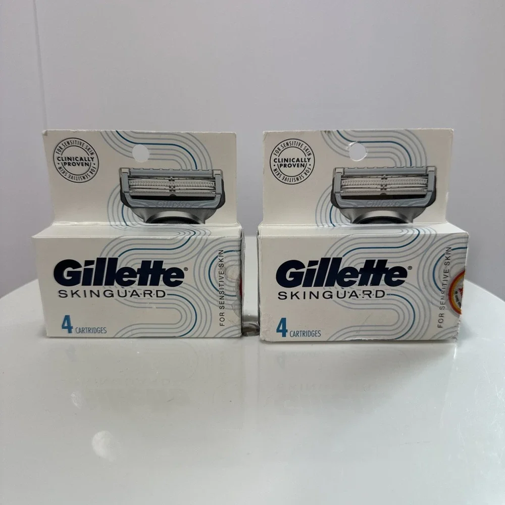Gillette Skinguard Sensitive Razor 4 Count Blade Cartridges Refills 2 Pack Mens